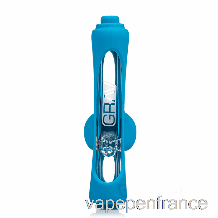 Mini Rouleau Compresseur Grav Avec Stylo Vape Bleu Peau De Silicone